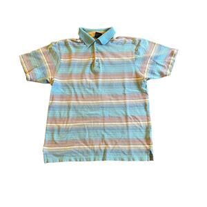 Vintage Pierre Cardin Mens Striped Polo Shirt Sz M